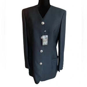 NWT Vintage GIANNI VERSACE Wool Blazer Big Silver Medusa Buttons
